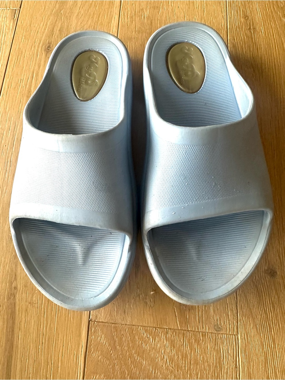 Baby Blue Slide Sandals - “My Pillow” Comfortable Women's Slides